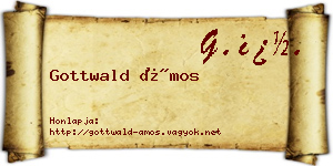 Gottwald Ámos névjegykártya
